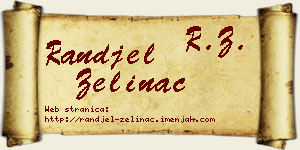 Ranđel Zelinac vizit kartica